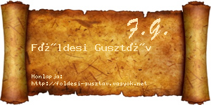 Földesi Gusztáv névjegykártya