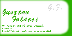 gusztav foldesi business card