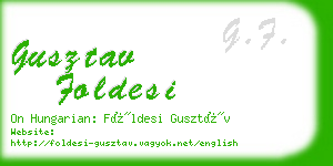 gusztav foldesi business card